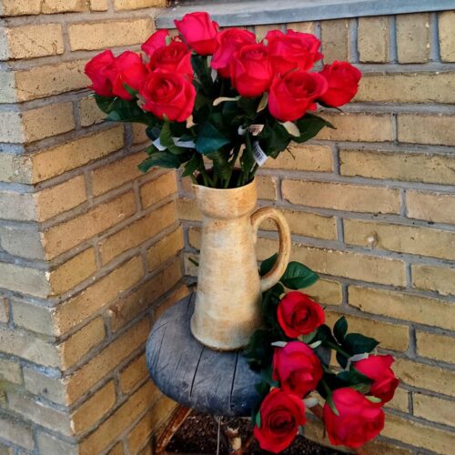 Roser røde langstilkede 50 cm – flotte naturtro