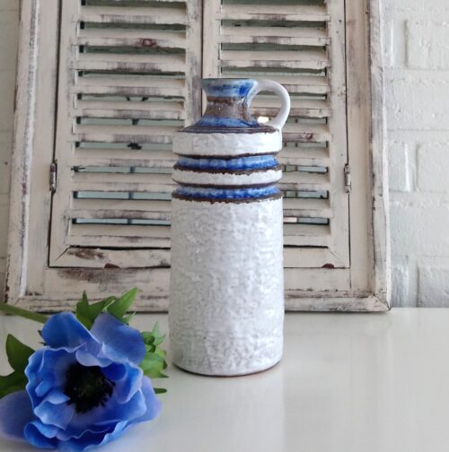Keramik vase 4087a hvid/blå