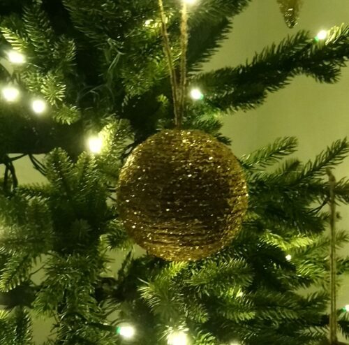 Skønne guld julekugler