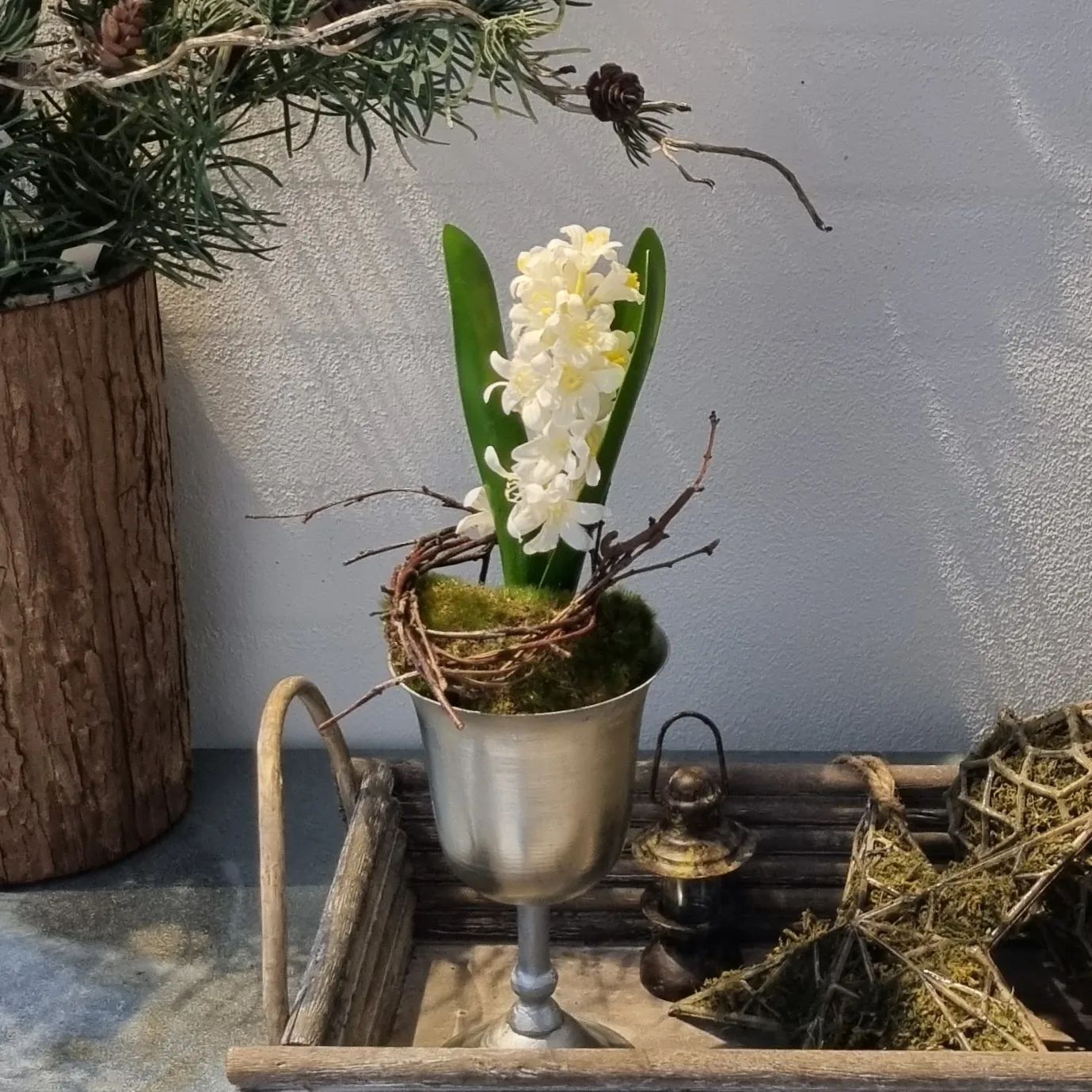 Smuk kunstig Hyacint i potte