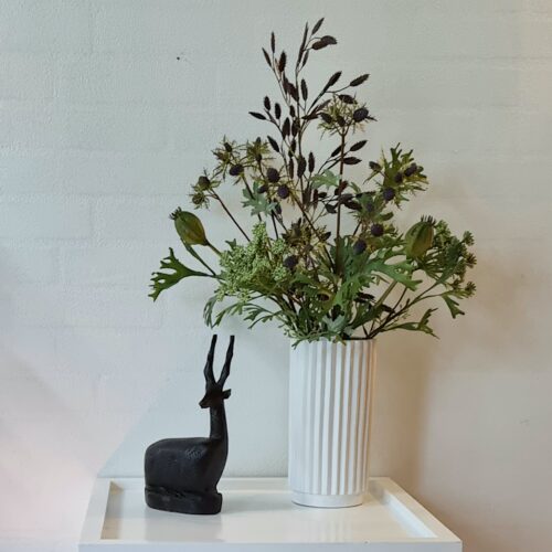 Lyngby lookalike krukke / vase smuk hvid og elegant