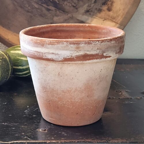 Urtepotte teglrød – flot lerpotte med fin patina