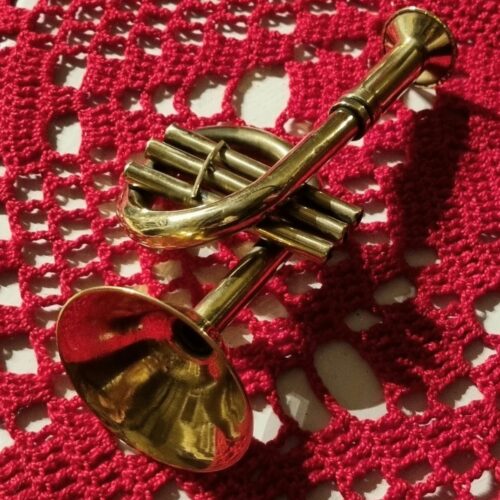 Flot messing trompet – perfekt som dekoration
