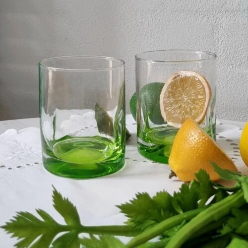 Flotte grønne whisky glas