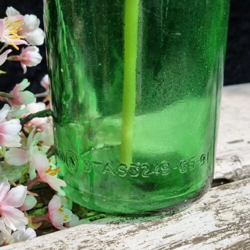 Smuk grøn sifon flaske – i fin stand