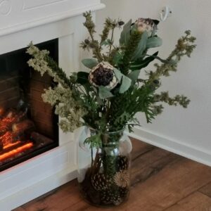 Protea 2-grenet lilla stilk