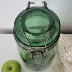 Gammelt fransk sylteglas med patentluk