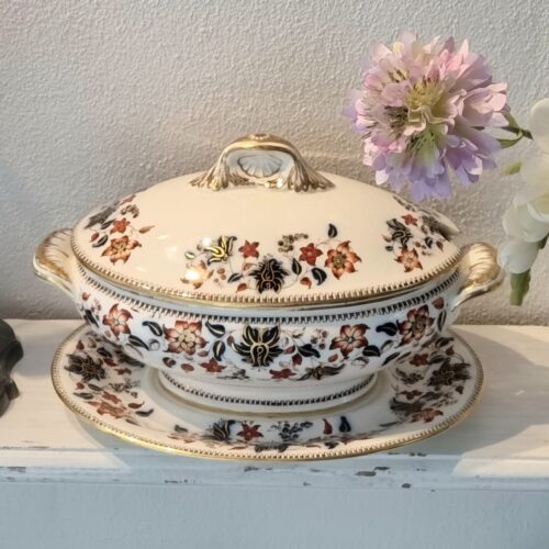 Smuk antik Minton terrin c3995 – i flot stand