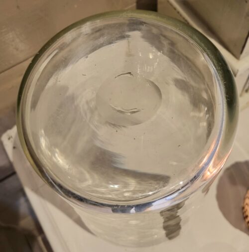 Stor flot apotekerflaske - transparent