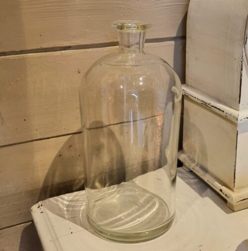 Stor flot apoteker flaske - transparent
