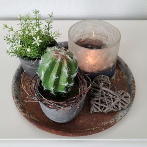 Rustik glaspotte i flot sten look