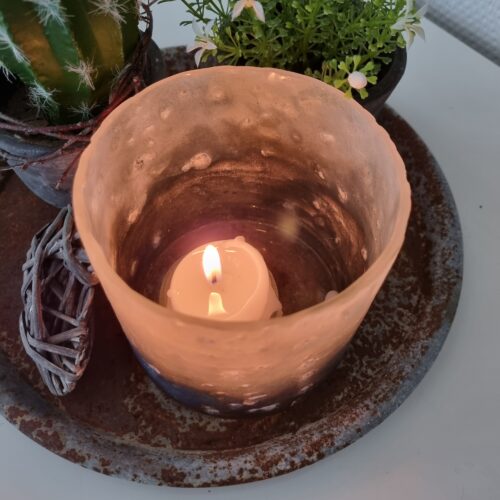 Rustik glaspotte i flot sten look
