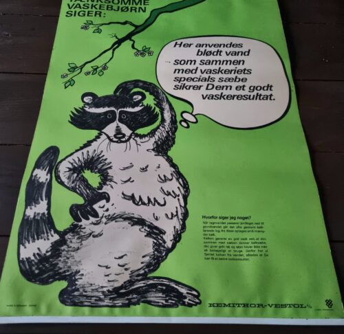 Gammel vaskeriplakat