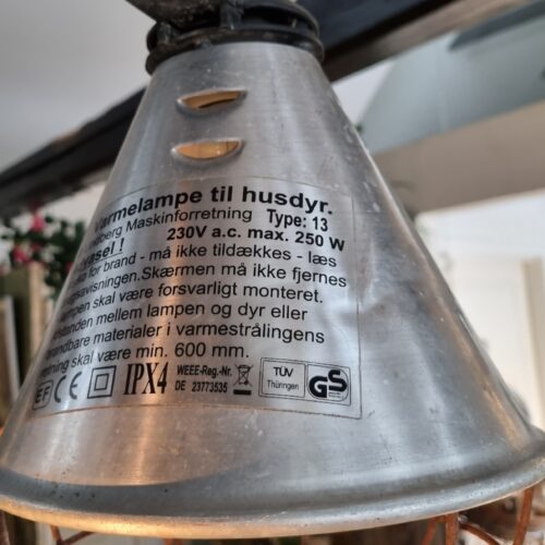Gammel zink staldlampe