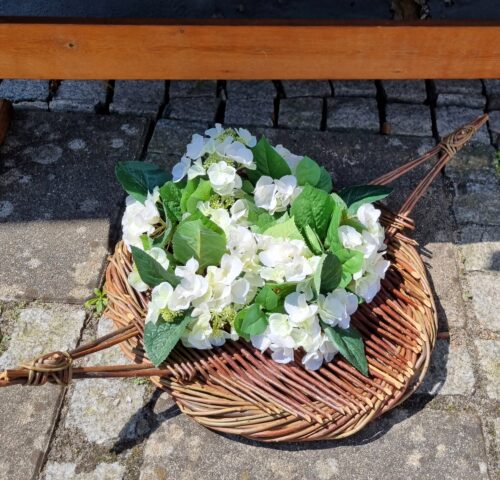 Skøn stor hvid Hortensia krans