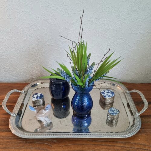 Søde blå Perlehyacinter med fine grønne blade