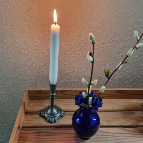 Smuk rigtig gammel tinstage – stemplet og i fin stand