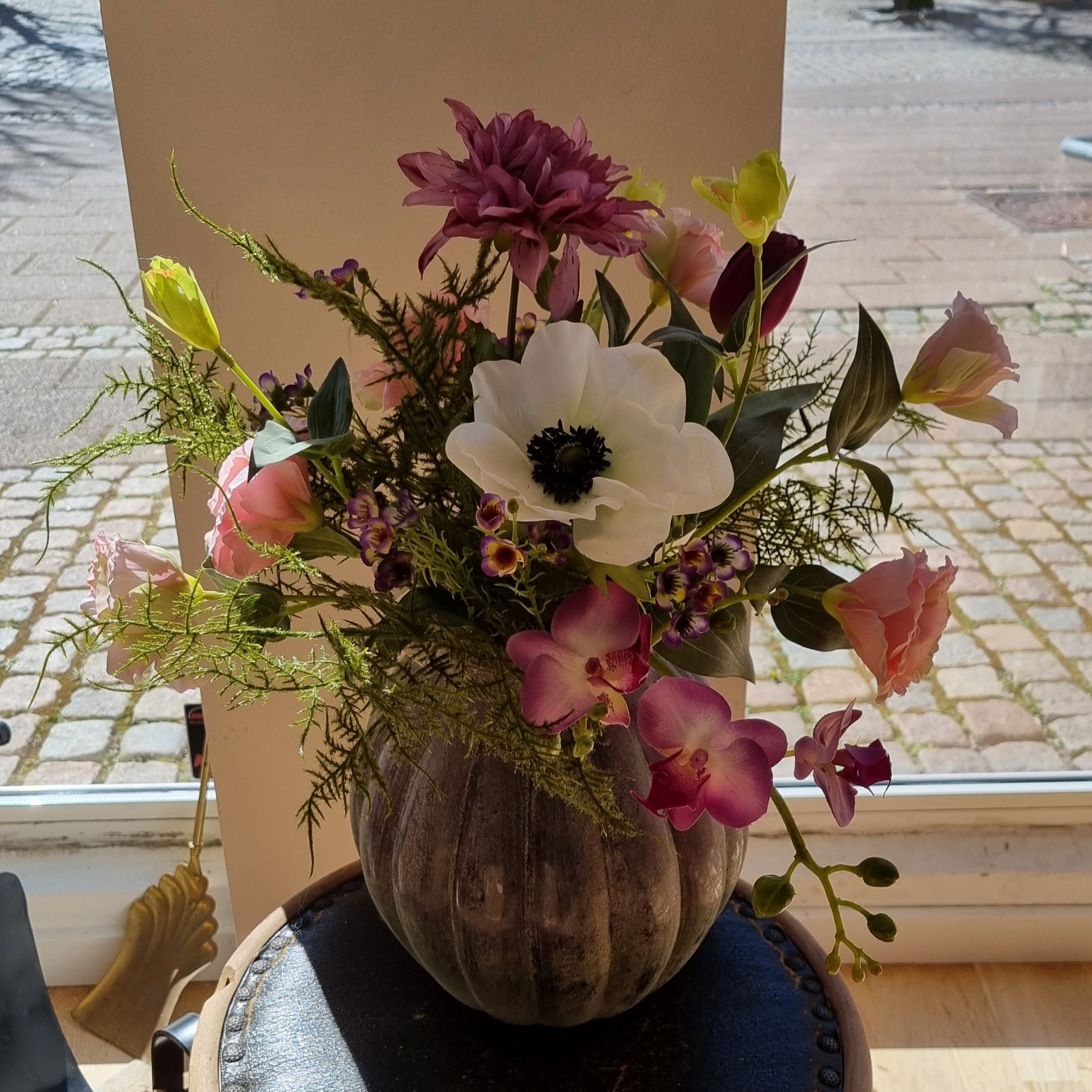 Stor rustik glaspotte