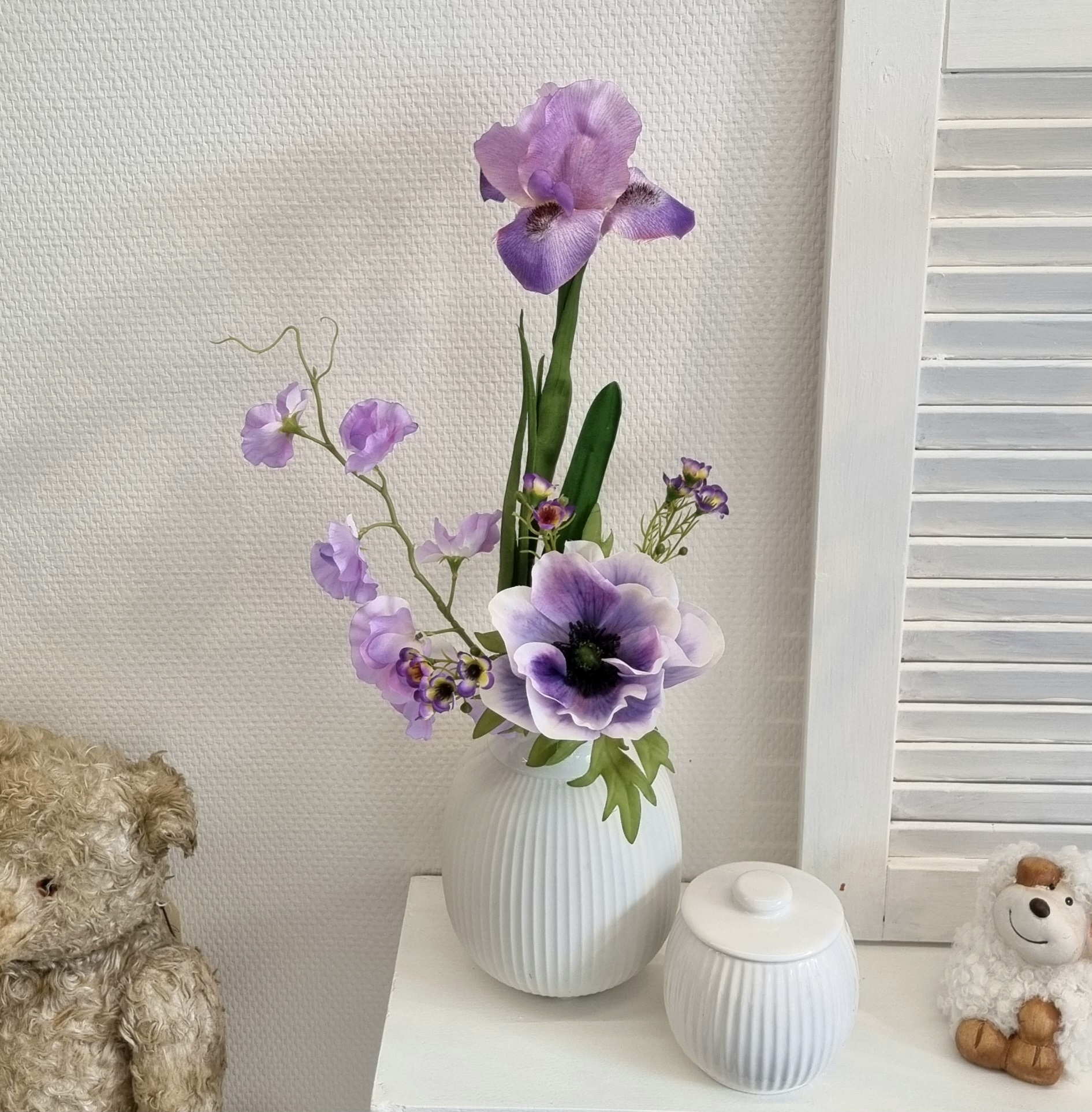 En smuk buket med lyslilla Iris