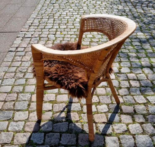 Kurvestol i flet - i fin stand