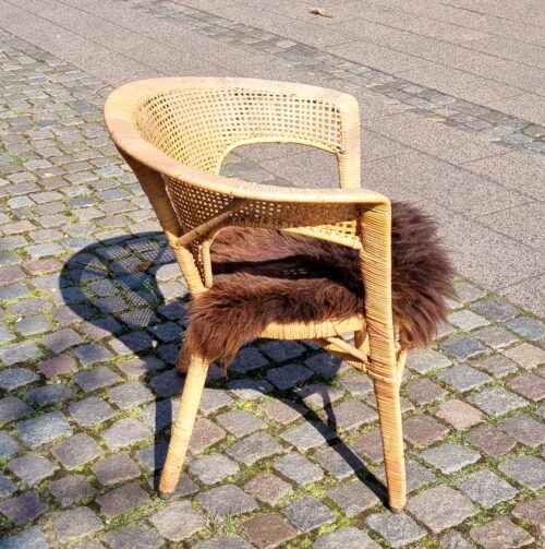 Flot kurvestol i flet - i fin stand