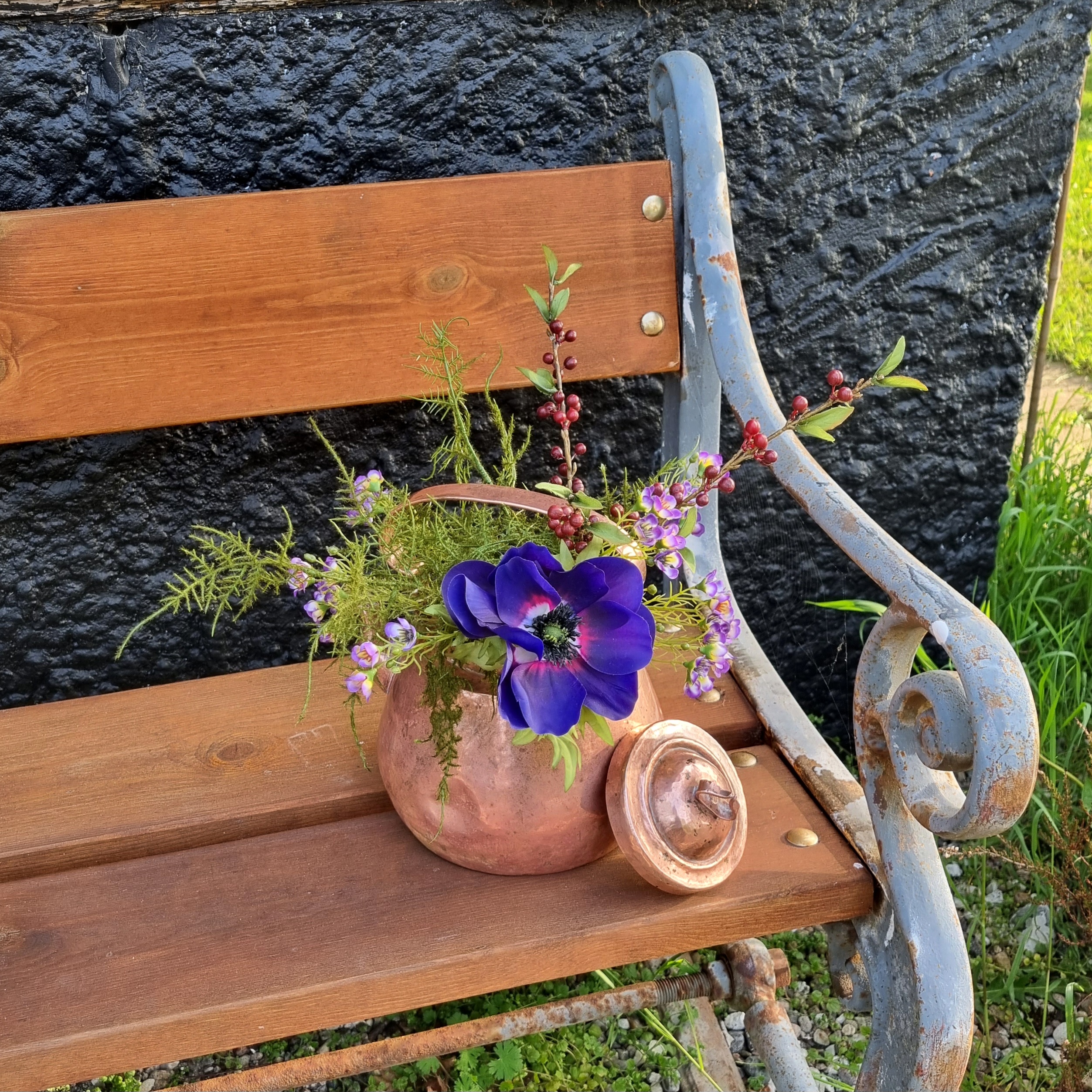 Gammel kobberkedel med sjæl og charme