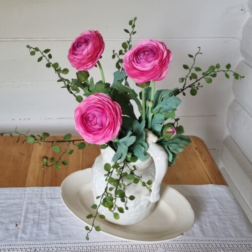 Ranunkel pink – stort fint blomsterhoved