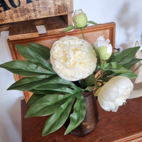 Smuk Pæon buket – bundet og klar til vasen