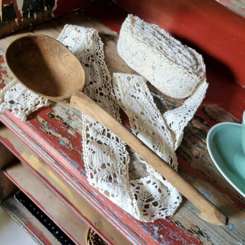 Stor gammel “Slev” / grødske i fin stand