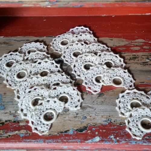 Servietringe hæklet i fint mønster – sælges enkeltvis