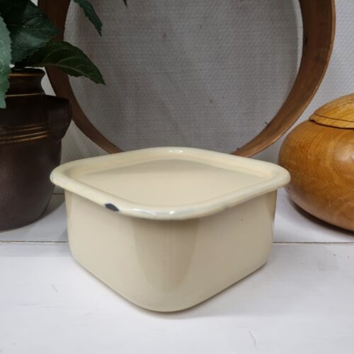 Fin Kockums emalje bøtte med låg