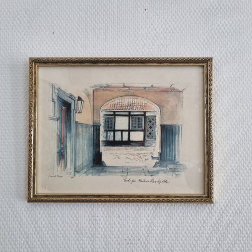 Mads Stage billede i fin ramme – “Løve Apotek, Næstved”