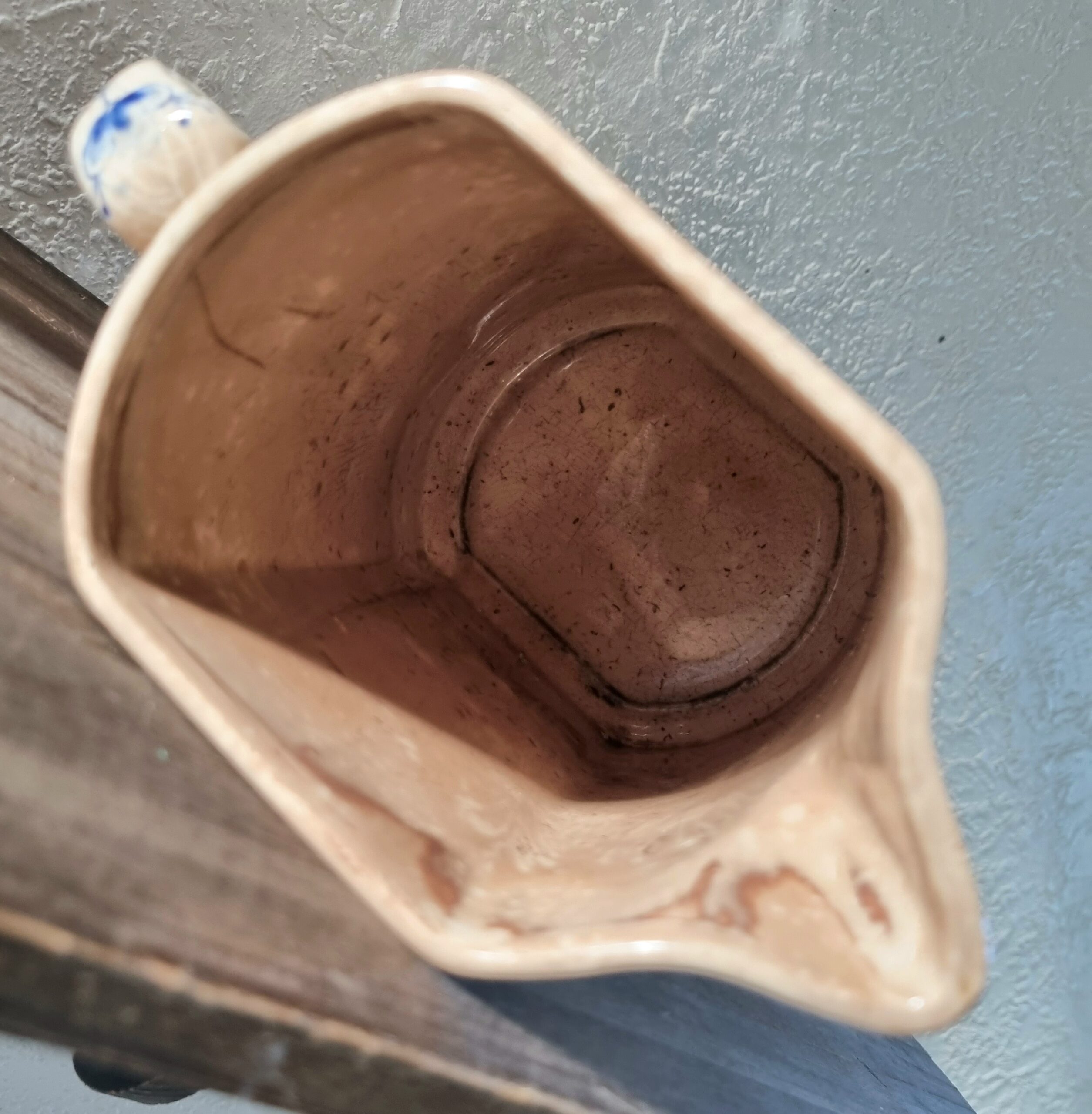 Antik Villeroy & Boch Mussel kande med smuk patina - Billede 6