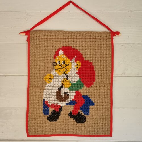 Fint Jule ophæng med søde broderier