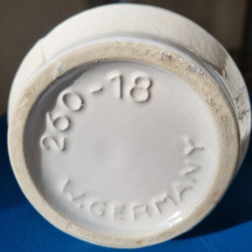 Flot hvid retro keramikvase W-Germany