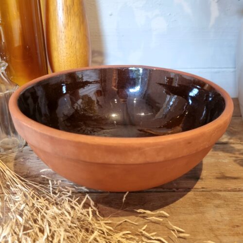 Fin gammel engelsk lerskål – i flot stand