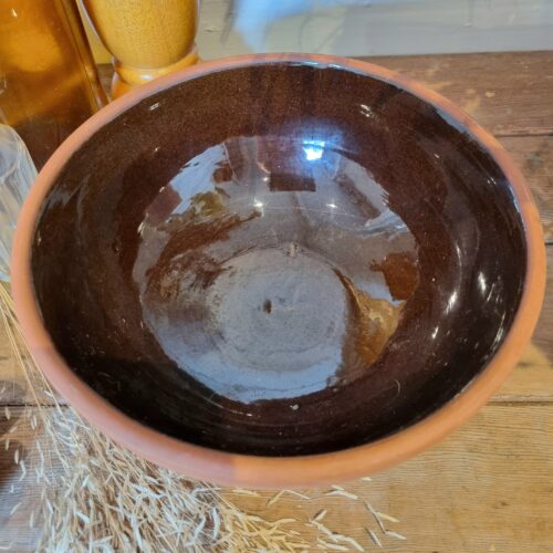 Fin gammel engelsk lerskål – i flot stand