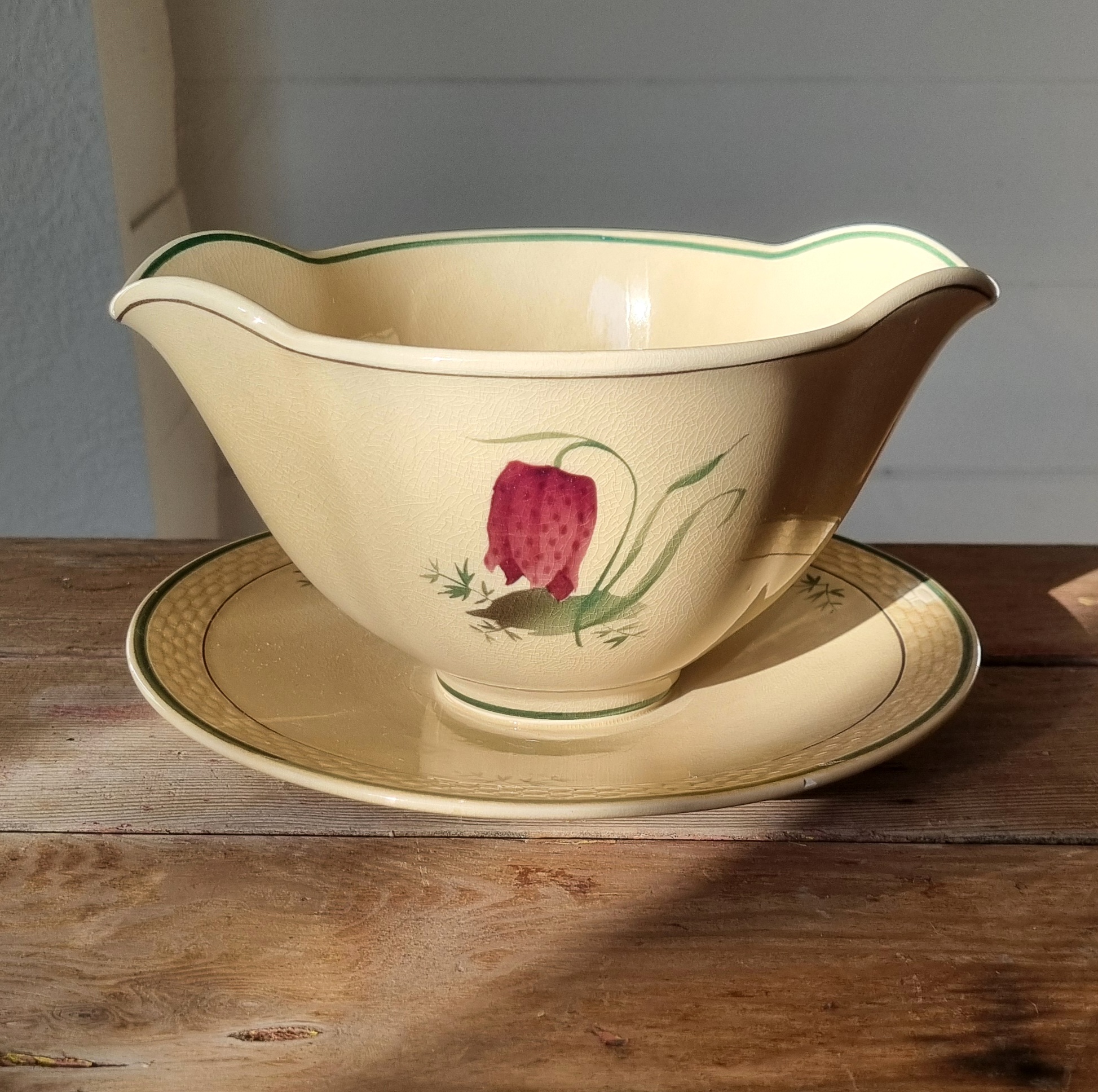 Sød Aluminia sovseskål "Vibeæg" i flot stand