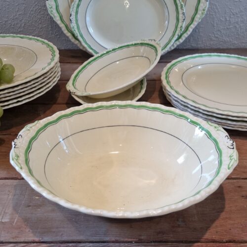 Fin Creampetal stor oval skål – Grindley