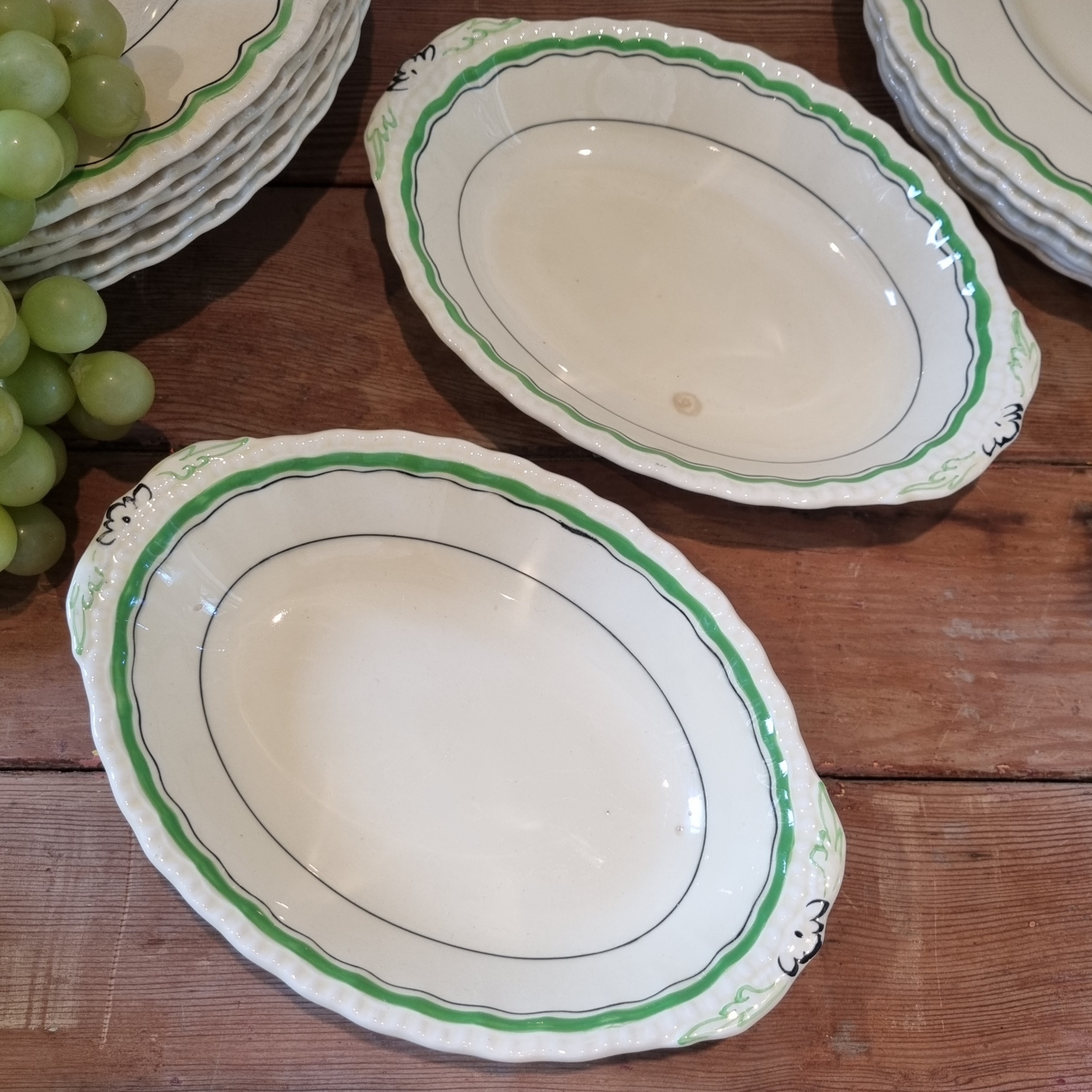 Fin Creampetal lille oval skål