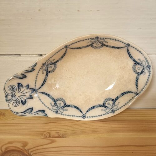 Antik Gustafsberg Hannibal lille oval skål med greb