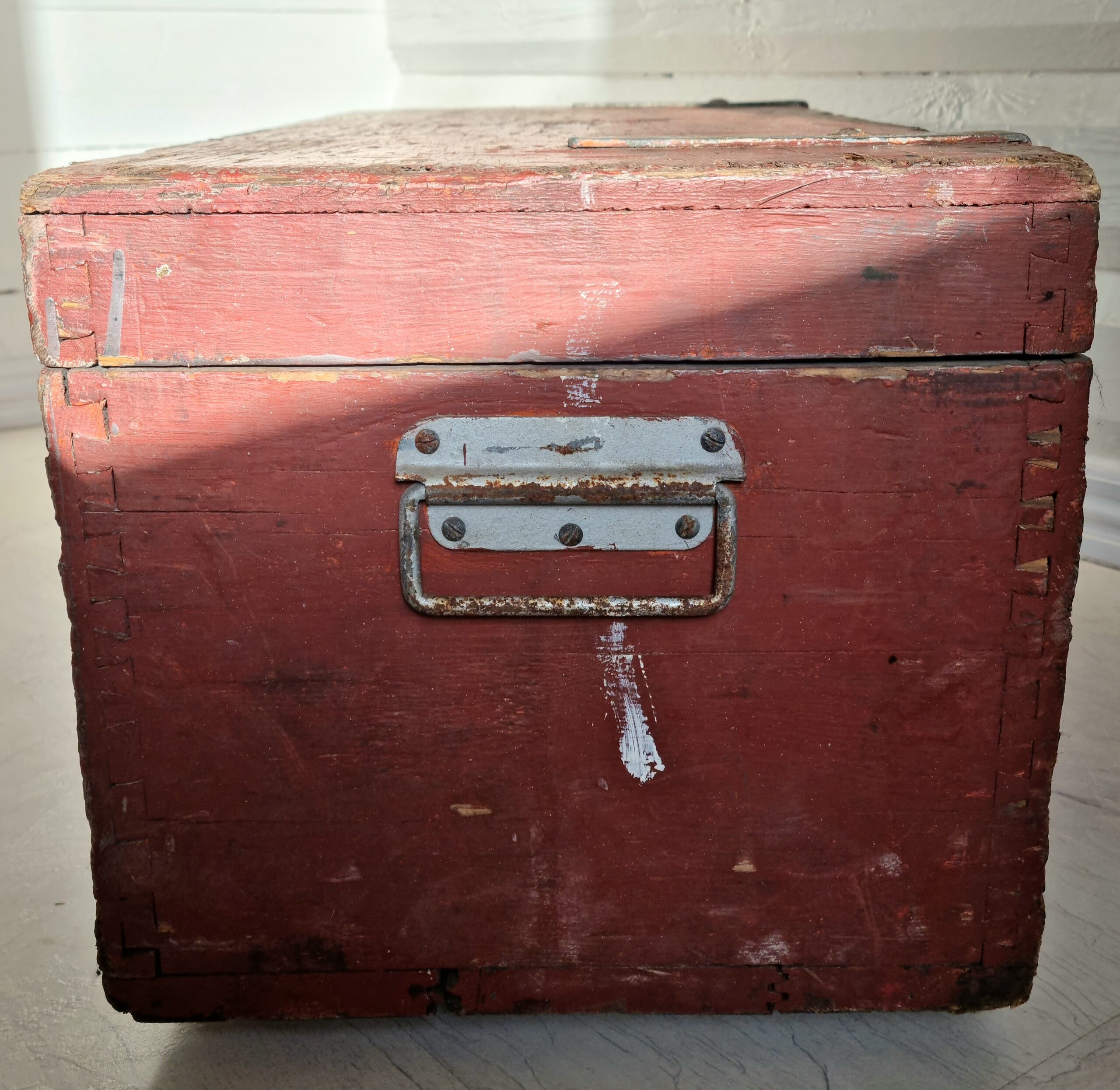 Stor gammel værktøjskasse i træ