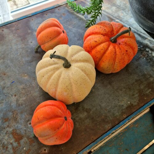 Flotte kunstige Græskar – lyse stor str.