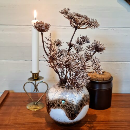 Flot retro keramikvase W-Germany i smuk glasur