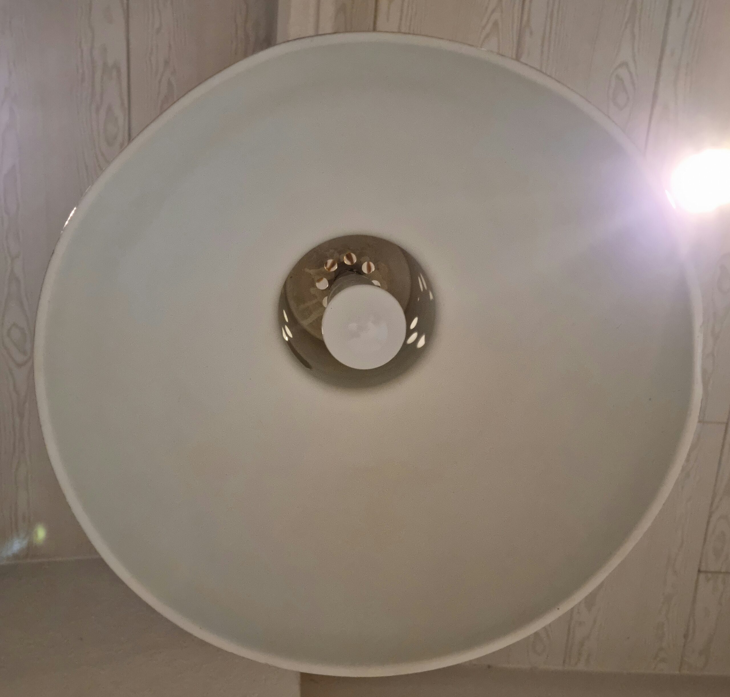 Retro loftlampe i gult metal