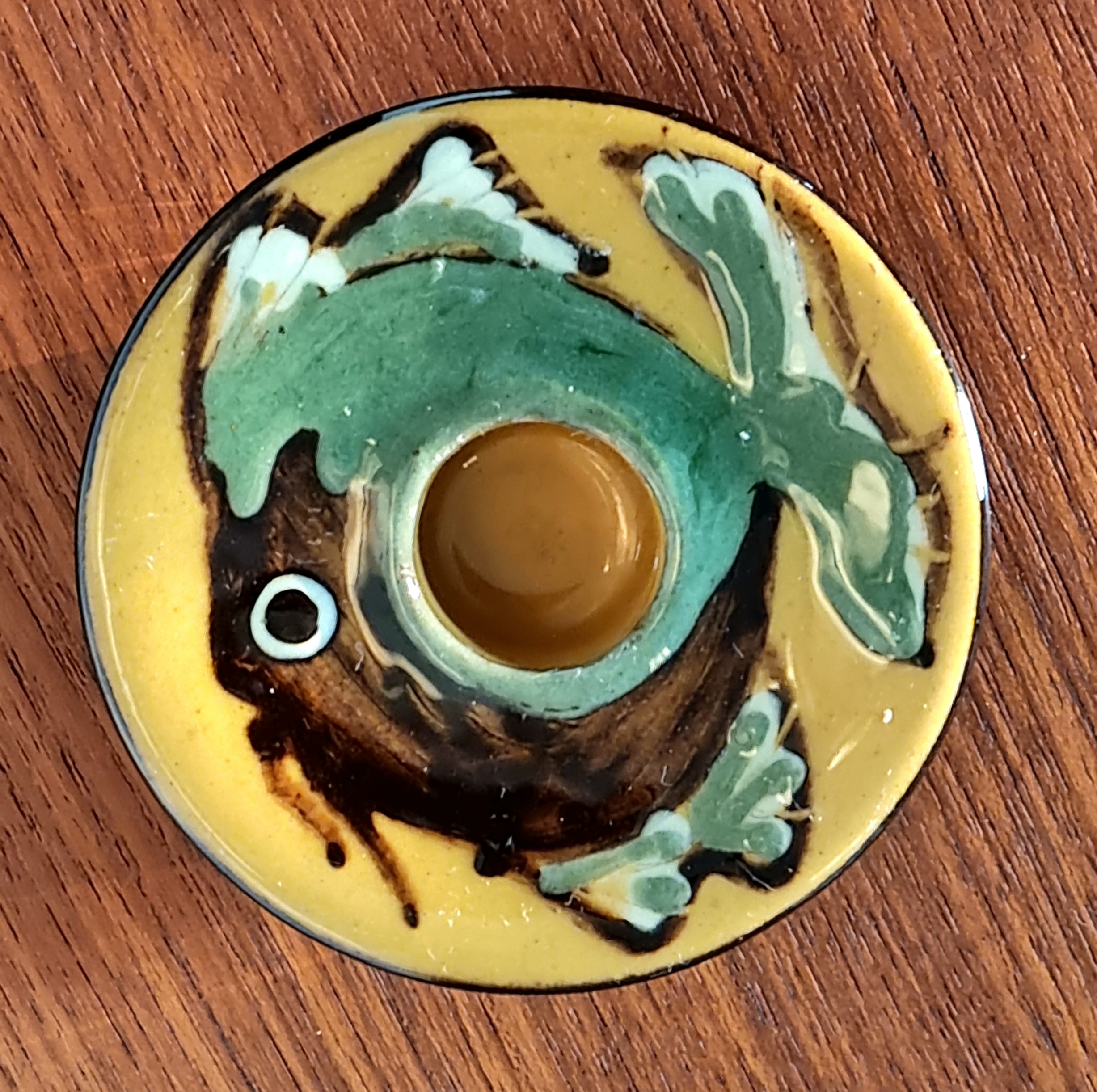 Lille Kähler lysestage i smuk glasur