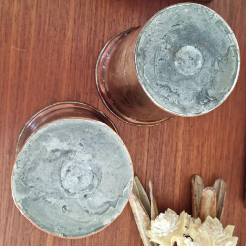 Søde gamle kobber potter med tinbund