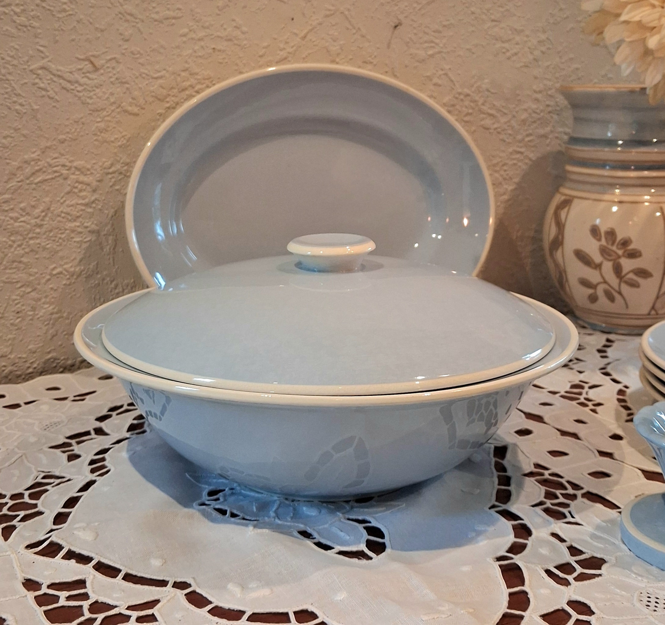 Smuk Aluminia Sonja skål med låg