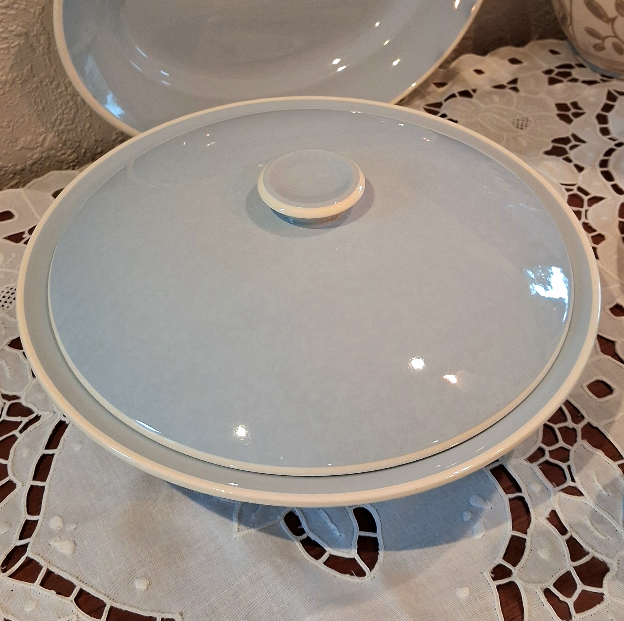 Smuk Aluminia Sonja skål med låg