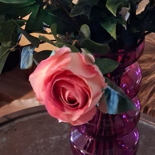 Roser rosa langstilkede 50 cm – flotte naturtro